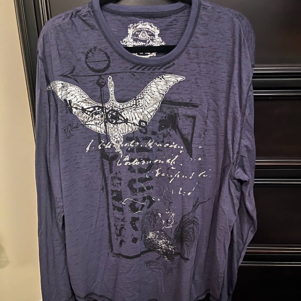 American Fighter Men's Navy Graphic Long Sleeve Tee